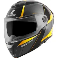 Bogotto FF404 Ezion Noir Jaune Casque Modulable Taille L