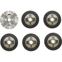 Ryobi Jeu de disques à tronçonner RAK6AGD1, pour meuleuse d'angle 125, 6 pièces