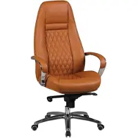 Amstyle Chaise de bureau AUSTIN cuir véritable caramel chaise de bureau 120KG fauteuil de direction dossier haut avec appui-tête X-XL h ; SPM1.299