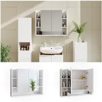 Vicco Armoire de toilette Elira Blanc 80.2x64cm, Model 37041
