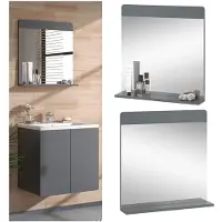 Vicco Miroir de salle de bain Izan Gris 60x62cm, Model 41584