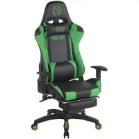 CLP Chaise de bureau Racing Turbo avec repose-pieds