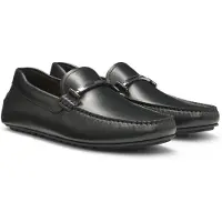 BOSS Chaussures driver en cuir nappa avec pièces métalliques siglées