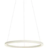QAZQA Lampe suspendue design beige 60cm incl. LED à intensité variable en 3 étapes - Girello
