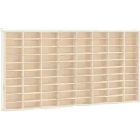 vidaXL Vitrine de collection en bois avec 80 compartiments 80 x 4,5 x 40,5 cm