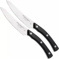 Due Cigni 2C909 Arne Line set de couteaux à steak 2 pièces, noir