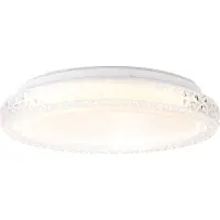 Brilliant Applique murale et plafonnier LED ronde blanche BADRIA | Ø 30 cm | avec éclat étoilé | 12 W 1300 lm 3000 K | plastique/métal