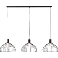 Brilliant Lampe suspendue Blacky 3 lumières noir