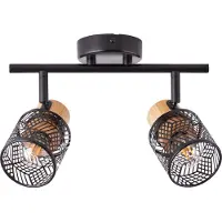 Brilliant , applique murale Spotrohr, 2 spots, couleur Santy brun, indice de protection IP20, culot E14, 42 watts, adaptée pour lampes goutte