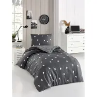 L'essentiel Maison , Begonvilla- EPJ8751, Gris,Blanc, Couettes, 65 % coton / 35 % polyester