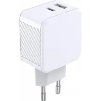 BigBen Interactive Chargeur USB A + USB C 32W (12+20W) PD Blanc Bigben