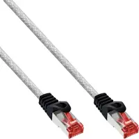 InLine Patchkabel, S/FTP (PiMf), Cat.6, 250MHz, PVC, Kupfer, transparent, 1m