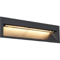 QAZQA Applique Murale Encastrée Moderne Noire 28cm avec LED IP65 - Mert
