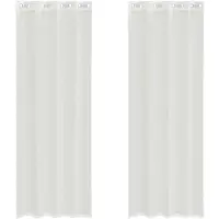 vidaXL Voile Rideaux avec œillets 2 pcs. Blanc