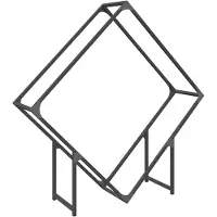 vidaXL Étagère à bois de chauffage Noir 100x25x100 cm Acier laminé à froid
