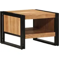 vidaXL Table basse 50x50x38 cm en bois massif d'acacia