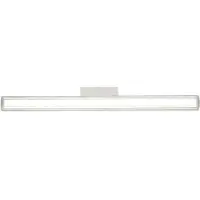 LINEA LIGHT Applique murale moderne blanche, tube en verre avec lignes, 61 cm IP44, LED à couleur variable, 12 W Prestige