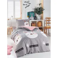 L'essentiel Maison , Begonvilla- EPJ8734, Gris, Couettes, 65 % coton / 35 % polyester