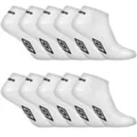 Umbro Chaussettes Lot de 10 Paires de Chaussettes Tiges Courtes Homme hommes - Blanc - 43 / 46