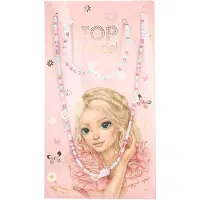 Depesche TOPModel Summer Feeling - Set de bijoux avec chaîne et bracelet élastique, tous deux décorés de petites perles et fleurs multicolores