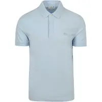 Lacoste Polo à manches courtes bleu clair 2 boutons coton