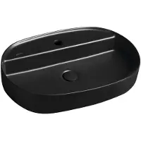 Isvea INFINITY OVAL vasque à poser, 60x40cm, noir mat