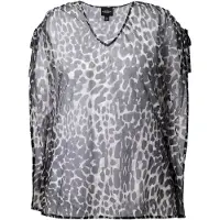Ulla Popken Chemisier noisette / gris clair / noir