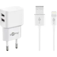 Goobay 44979 Cordon de charge avec adaptateur blanc