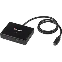 Lindy 2 Usb 3.2 Gen 2 Usb C Hub Noir