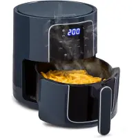 Klarstein Friteuse Sans Huile, Friteuse Compacte à Air Chaud 1400W à Chauffage Rapide pour la Cuisine, Airfryer 3.5L avec Ecran Tactile, Minuterie, Température Réglable, 8 Programmes de Cuisson