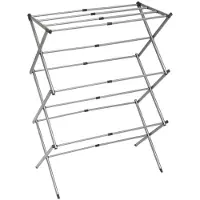 Huismerk Klappbar und Extendable Metal Clothes Dryer mit 3 Levels Cloxy 11 Bars