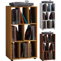 VCM Étagère à disques en bois Séparateur de pièce LP Étagère à médias Archivage Schaltino Étagère à disques en bois Séparateur de pièce LP Étagère à médias Archivage Schaltino