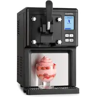 Klarstein Machine à glace italienne - Turbine à glace - Machine à crème glacée 200W avec compresseur 1,5L - Sorbetière - pour 900g de glace - design inox - Noir