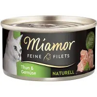 Miamor Feine Filets Naturell Tuna&amp;Vegetables Thon et légumes en sauce 24x80g