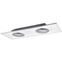 Leuchtendirekt Leuchten Direkt Plafonnier LED Flat Air blanc 120 x 40 cm avec ventilateur