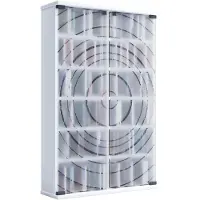 VCM bois,CD,DVD,stand,étagère,armoire,rangement,étagère sur pied,support,porte en verre,Tilano,L