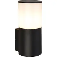 Telefunken LED Applique murale, Protection contre les éclaboussures et la poussière, On/Off, Noir, Dimensions : 9,4 x 21,9 x 12,6 cm