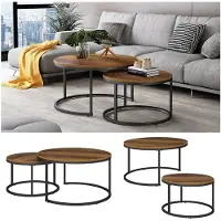 Vicco Set de tables basses Montreal Bois 77x40cm 2 pièces, Model 41524