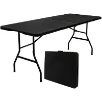 AMANKA Table de jardin pour 6 personnes - 180 x 74cm Table pliante look rotin Table de salle à manger pliante