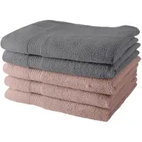 TODAY Ensemble de Serviettes TODAY Gris Rose Clair - 5 Pièces (70 x 130 cm)