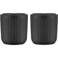 Bodum Set 2 Tasses Espresso Douro Noires Design élégant Et Robustesse En Grès -