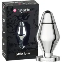 Mystim Little John - petit plug anal électro (argent)
