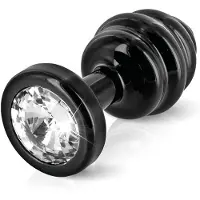 Diogol Anni - Plug Anal Rainuré - Noir - (3cm)