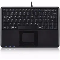 Perixx Clavier, PERIBOARD-510 H PLUS, USB, Super Mini Touchpad Keyboard, avec 2x Hub USB, disposition du clavier FR