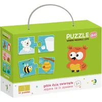 Dodo Puzzle Duo Où vivent les animaux 12x2 pièces