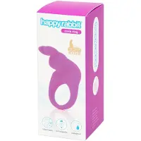 Happy Rabbit - anneau pénien vibrant rechargeable - silicone violet