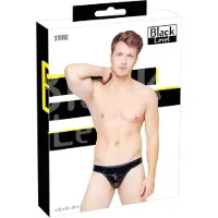 Black Level - string homme classique - effet laqué noir