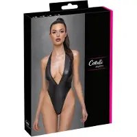 Cottelli Party - body brillant à tour de cou - noir - L