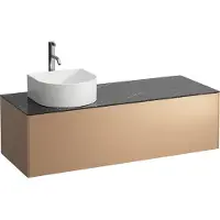 Laufen Tiroir Sonar en cours d'utilisation, 1 tiroir, adapté aux cuvettes de lavabo 812340, 812341, 812342, 812343, découpe à gauche pour le lavabo et le robinet, H4054260341411