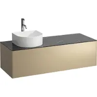 Laufen Tiroir Sonar en cours d'utilisation, 1 tiroir, adapté aux cuvettes de lavabo 812340, 812341, 812342, 812343, découpe à gauche pour le lavabo et le robinet, H4054260341401